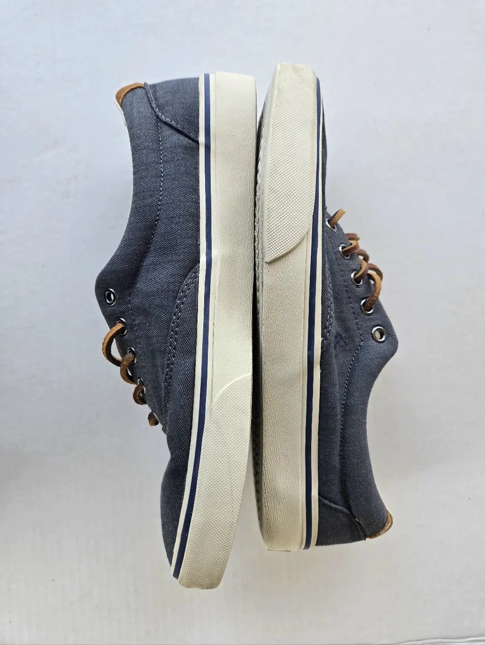 Polo Ralph Lauren Keaton Pony Men's Size 10 Sneakers Chambray Navy Blue Low Top